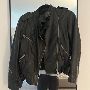 AllSaints Leather Jacket Size 4
